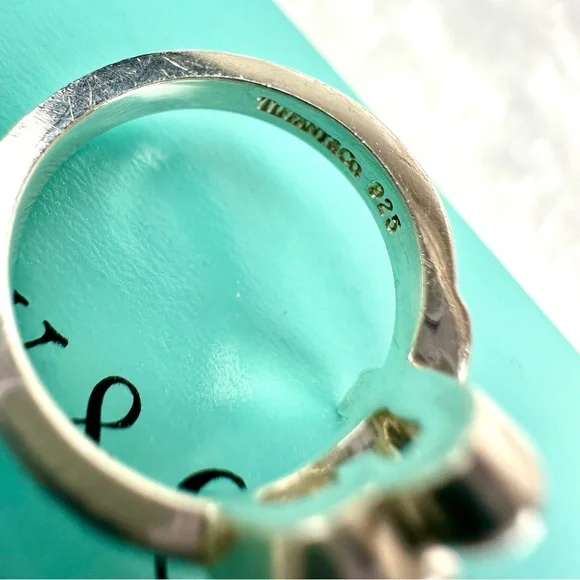 Tiffany & Co Paloma Picasso heart ring size 48 BEAUTIFUL 925 silver - Picture 8 of 12